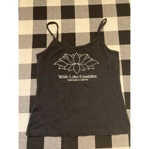 White Lotus Foundation Cotton Tank Top Sz XL Fan TV Show Joke